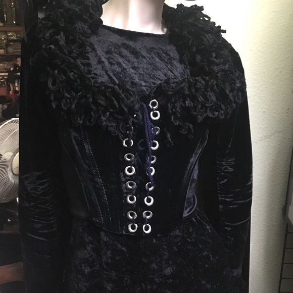 Catwalk Collection London England Velvet Corset Jacket - Picture 4 of 6